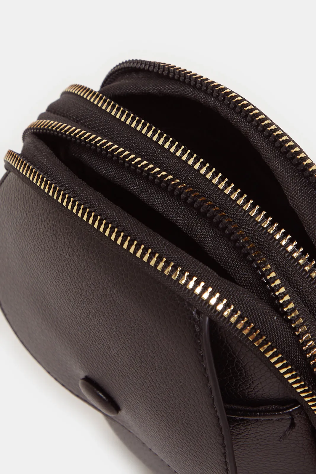 Women Black Plain Mobile Pouch sold by Redtag product image thumbnail 4