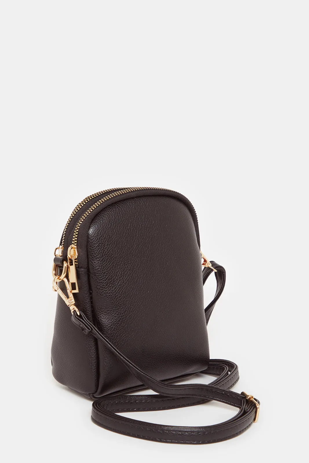 Women Black Plain Mobile Pouch sold by Redtag product image thumbnail 2