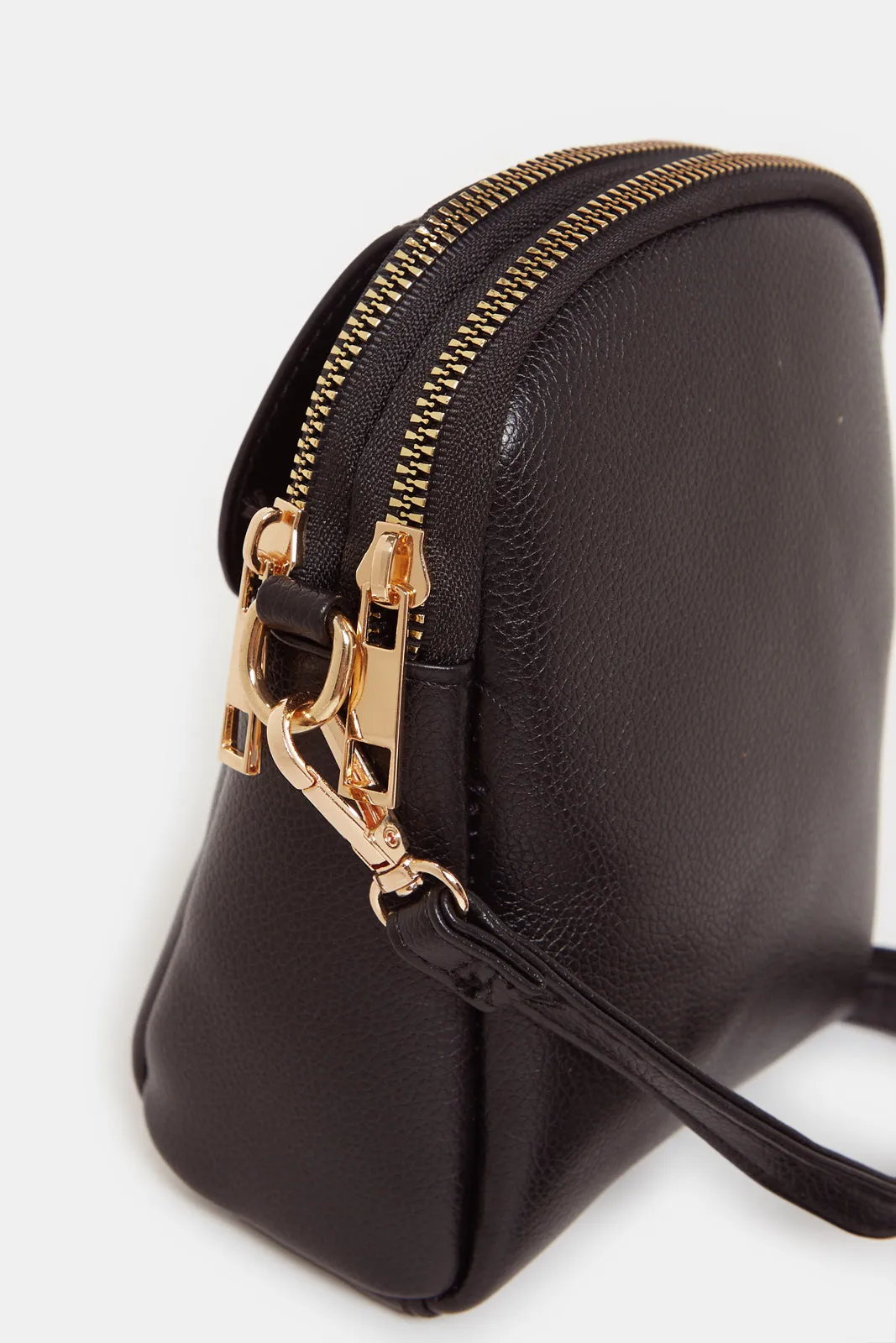 Women Black Plain Mobile Pouch sold by Redtag product image thumbnail 3