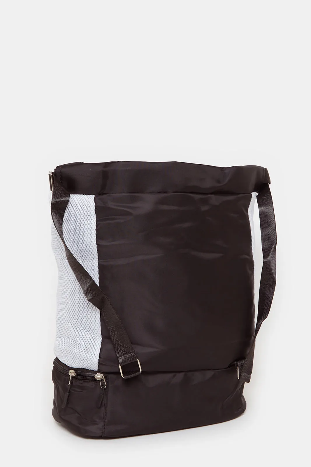 Black Printed Drawstring Backpack sold by Redtag product image thumbnail 3