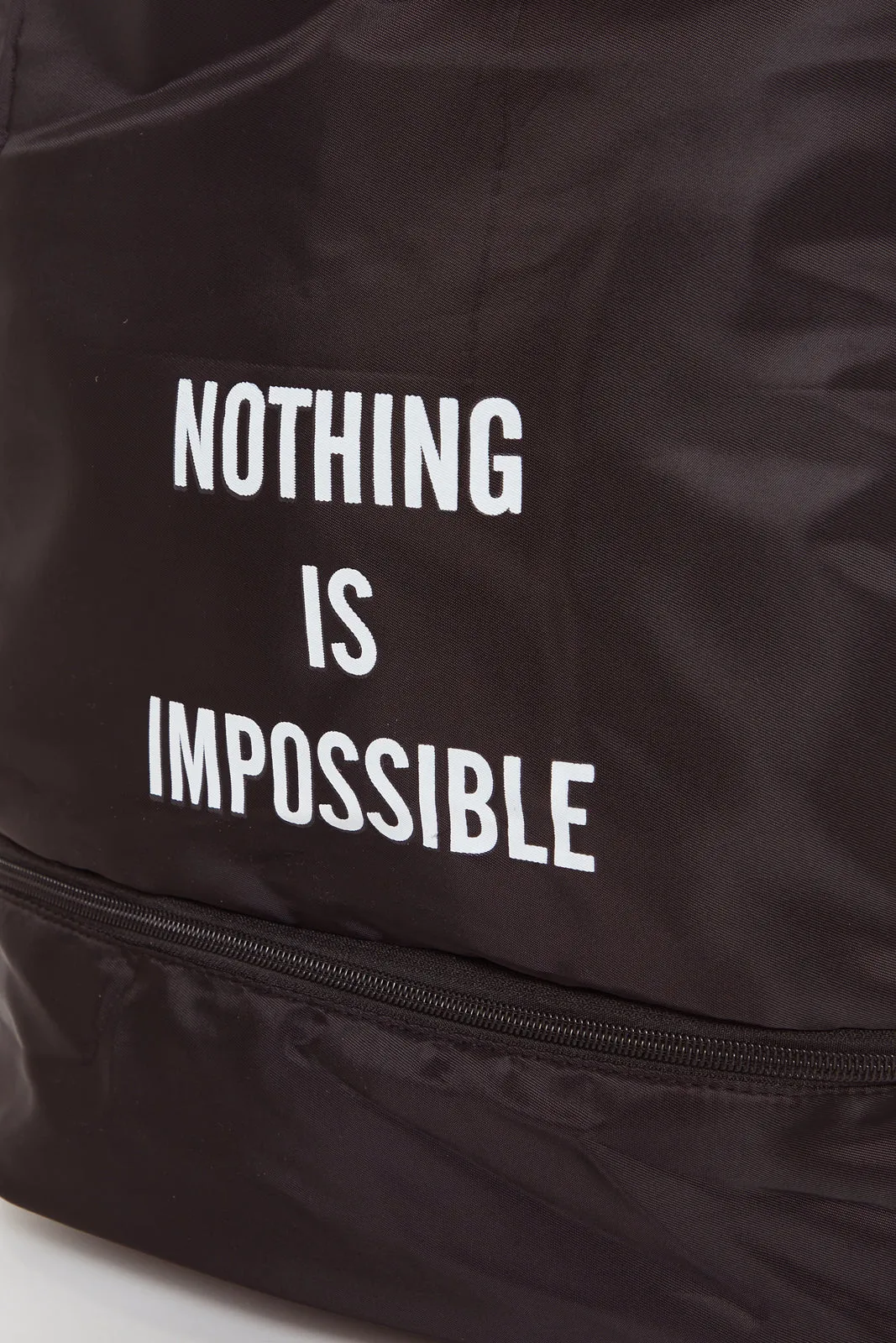 Black Printed Drawstring Backpack sold by Redtag product image thumbnail 2
