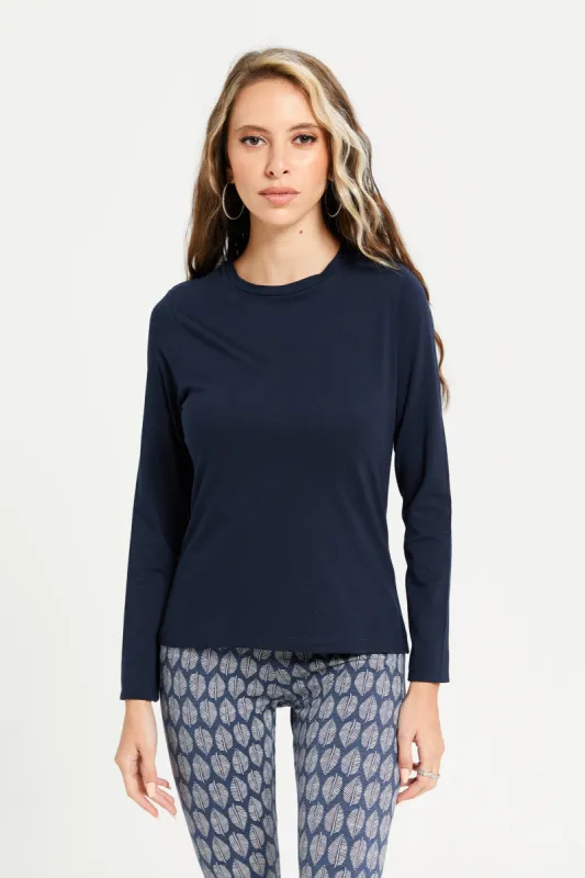 Women Navy Basic T-Shirt sold by Redtag