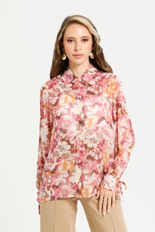 Women Multicolour Printed Shirt sold by Redtag