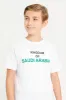 Senior Boys White KSA Printed T-Shirt sold by Redtag