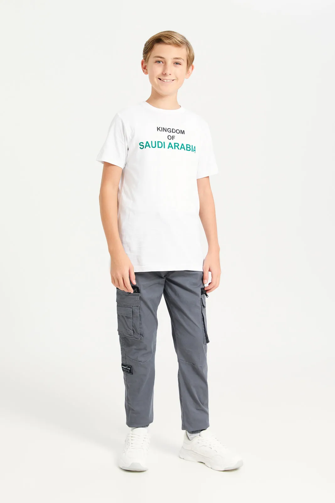 Senior Boys White KSA Printed T-Shirt sold by Redtag product image thumbnail 2