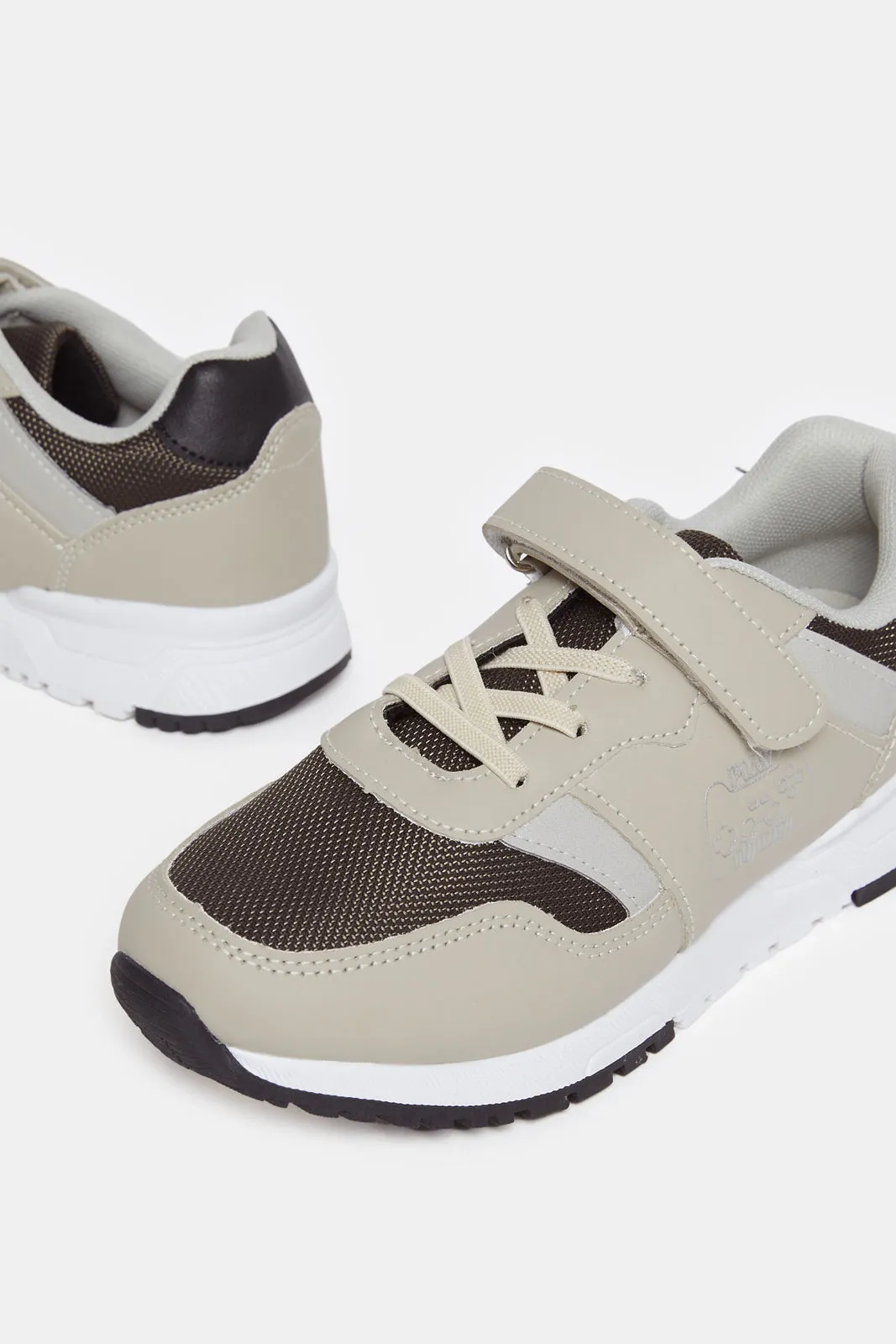 Senior Boys Grey Material Block Sneakers sold by Redtag product image thumbnail 3