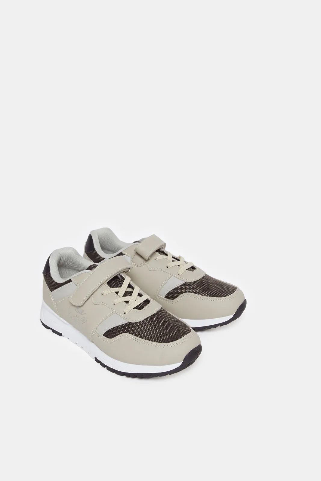 Senior Boys Grey Material Block Sneakers sold by Redtag product image thumbnail 2