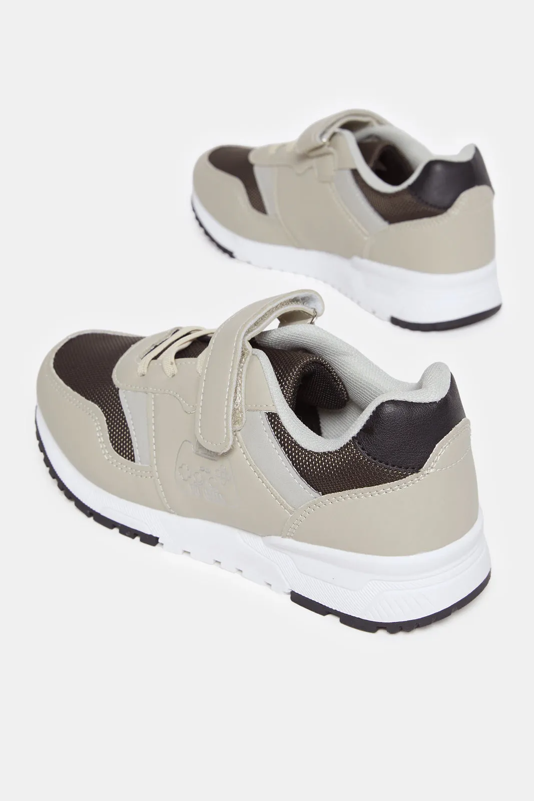 Senior Boys Grey Material Block Sneakers sold by Redtag product image thumbnail 4