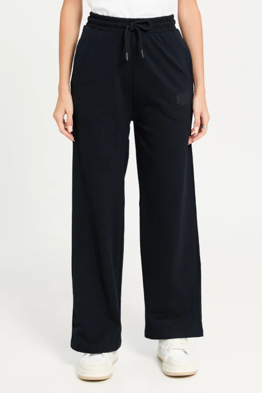 Women Black Printed Joggers sold by Redtag