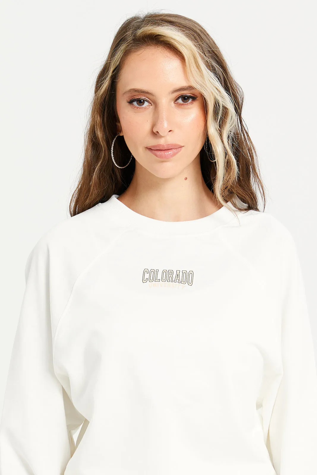 Women Ivory Printed Sweatshirt sold by Redtag product image thumbnail 4