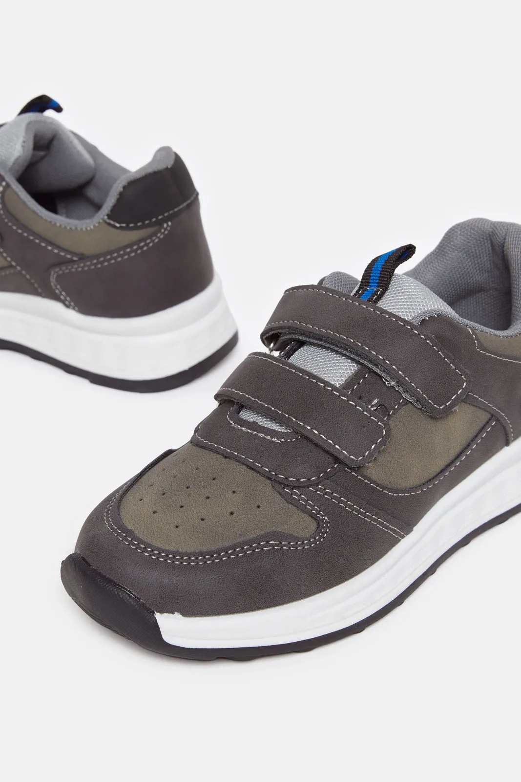 Boys Grey Material Block Sneakers sold by Redtag product image thumbnail 3