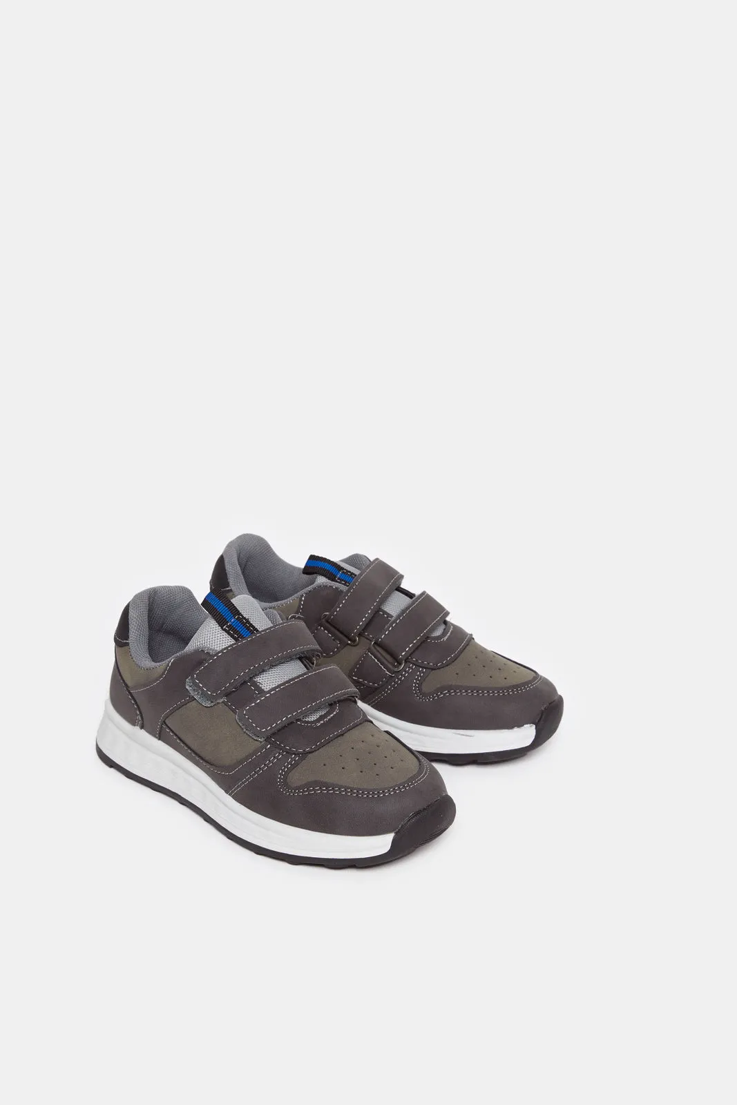 Boys Grey Material Block Sneakers sold by Redtag product image thumbnail 2