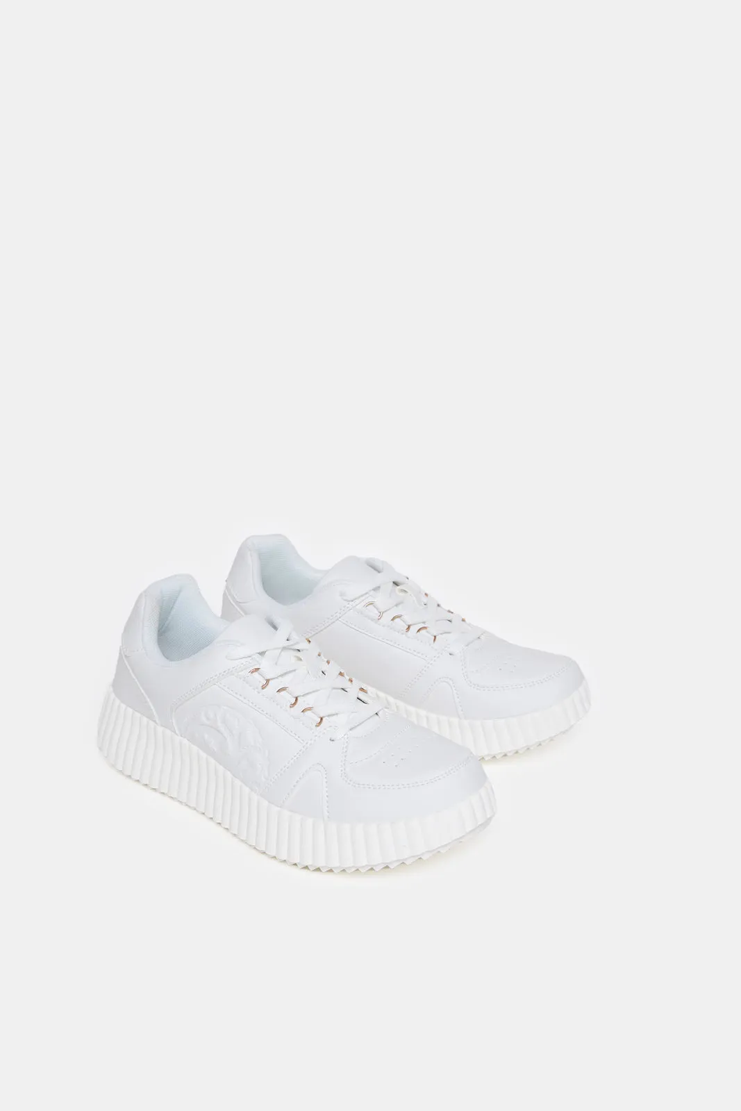 Women White Sneaker With Embossed Detail sold by Redtag product image thumbnail 2