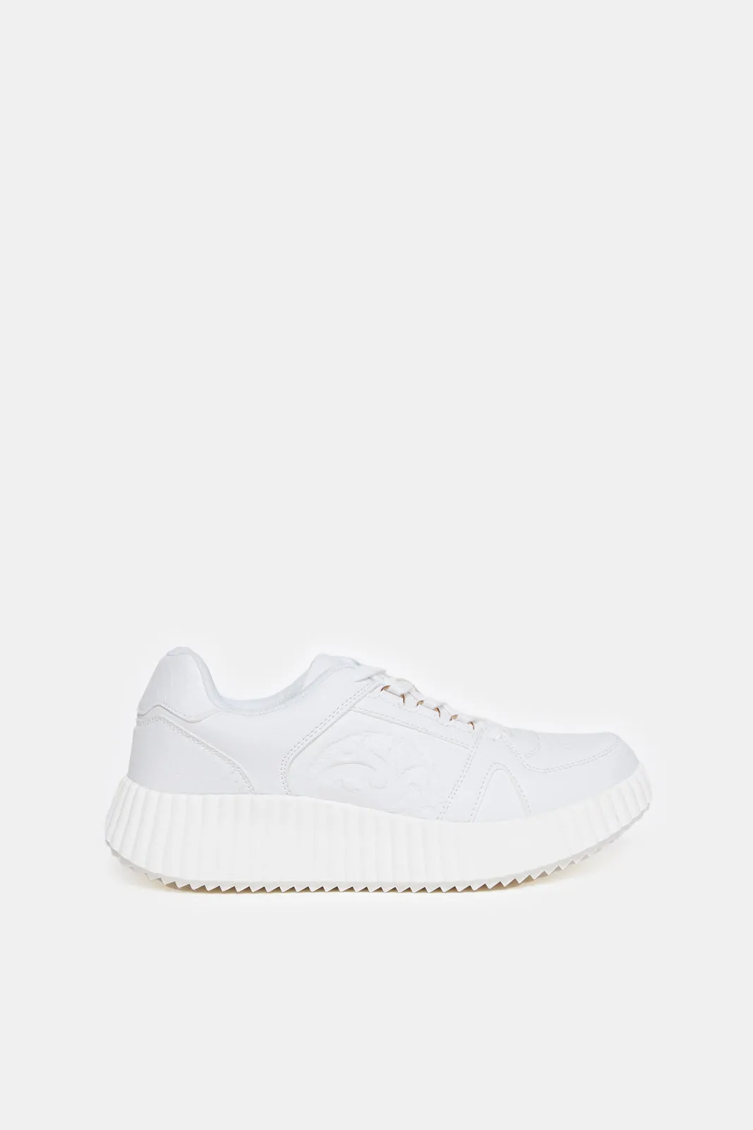 Women White Sneaker With Embossed Detail sold by Redtag