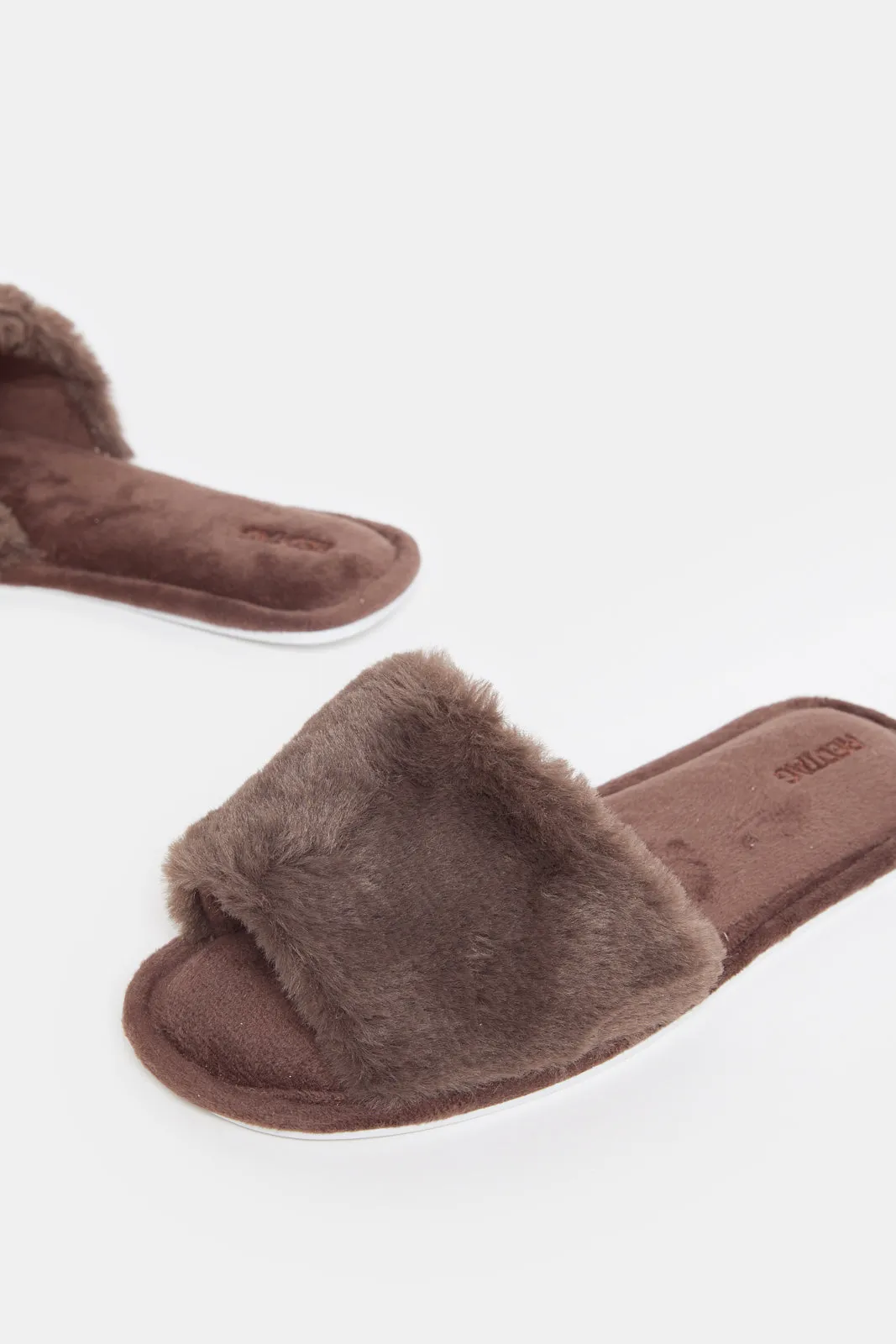 Women Brown Classic Slipper sold by Redtag product image thumbnail 3