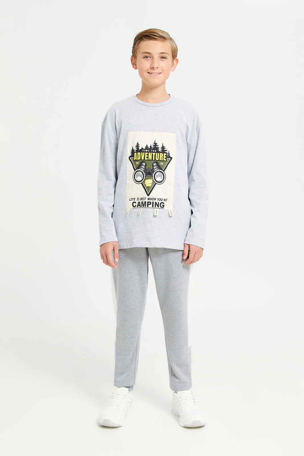 Senior Boys Grey Cut And Sew Active Pants sold by Redtag product image thumbnail 2