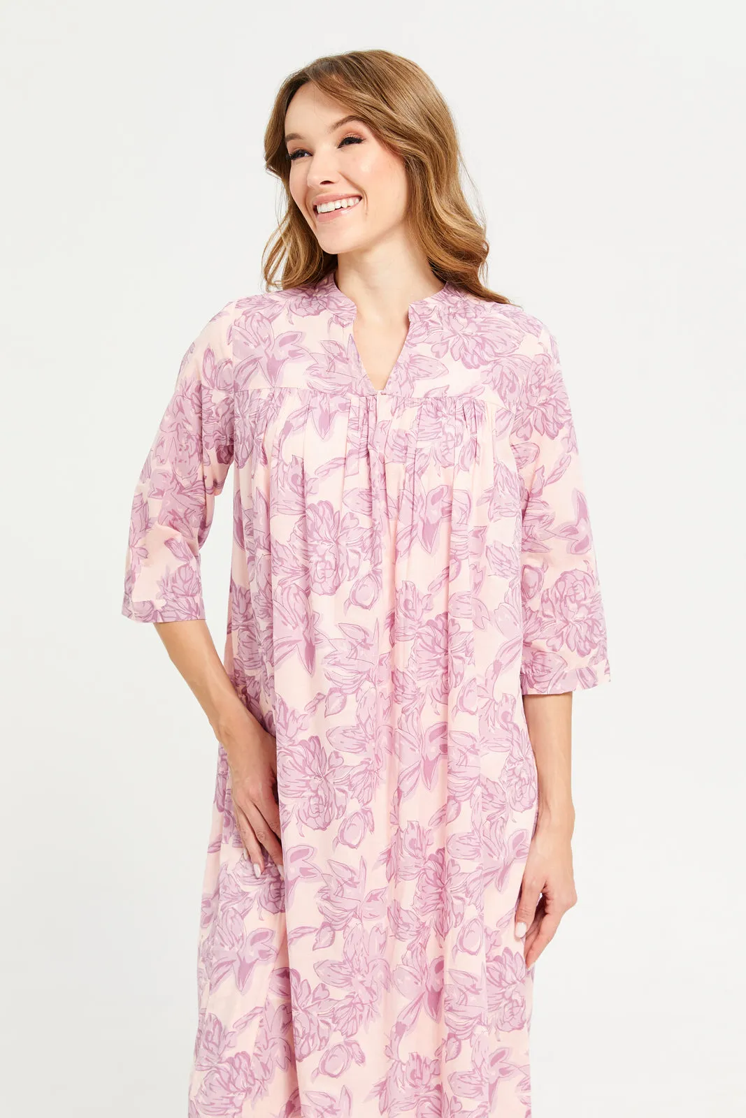 Women Pink Flare Nightgown sold by Redtag product image thumbnail 2