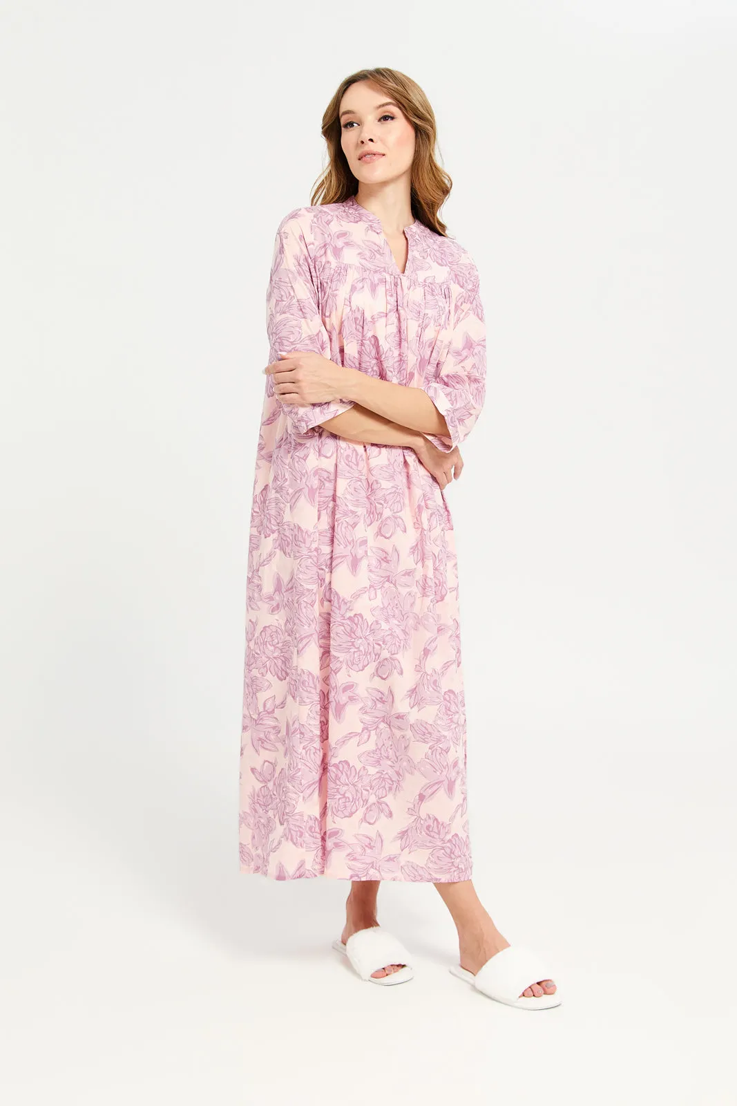 Women Pink Flare Nightgown sold by Redtag product image thumbnail 3