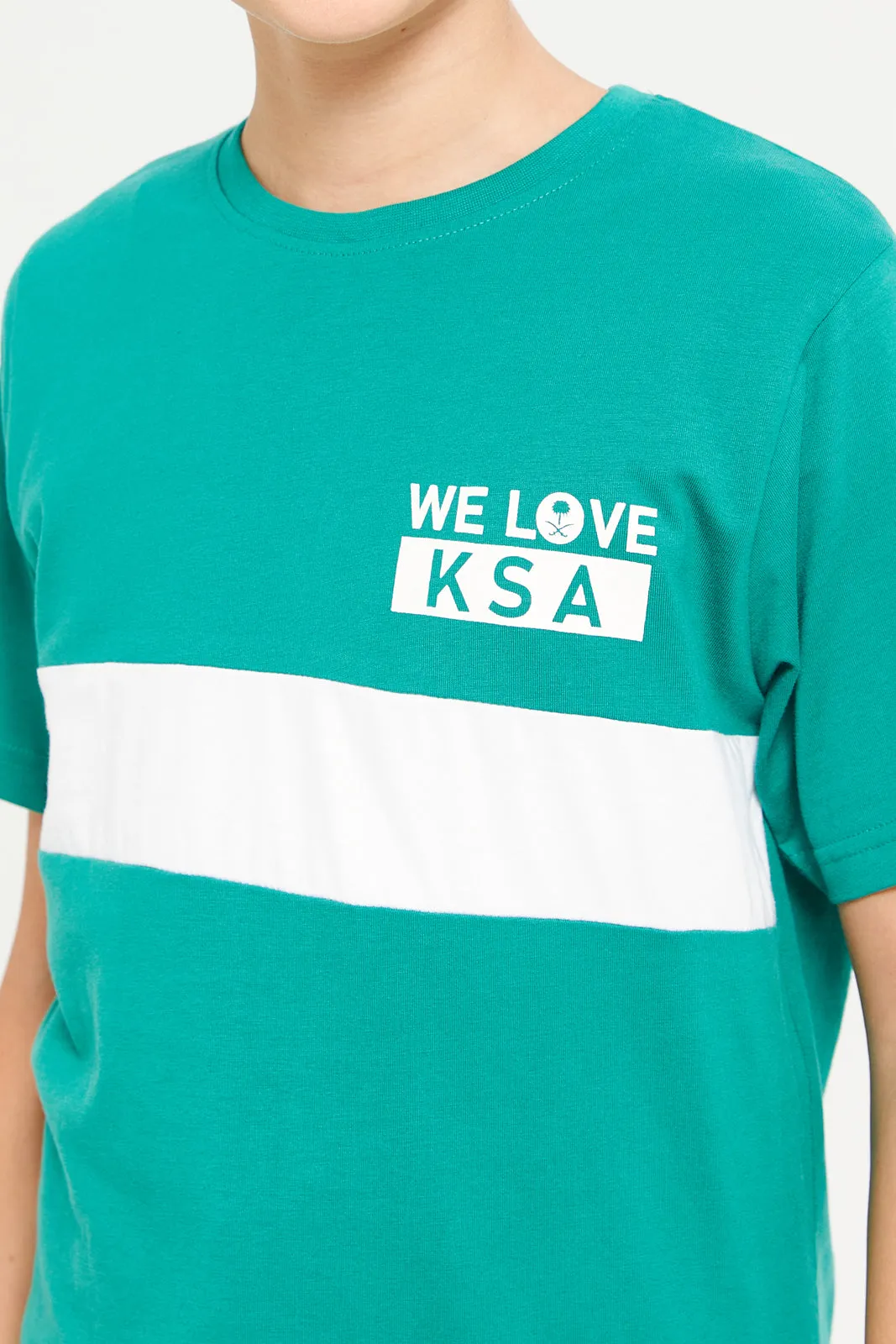 Senior Boys Green KSA T-Shirt sold by Redtag product image thumbnail 4