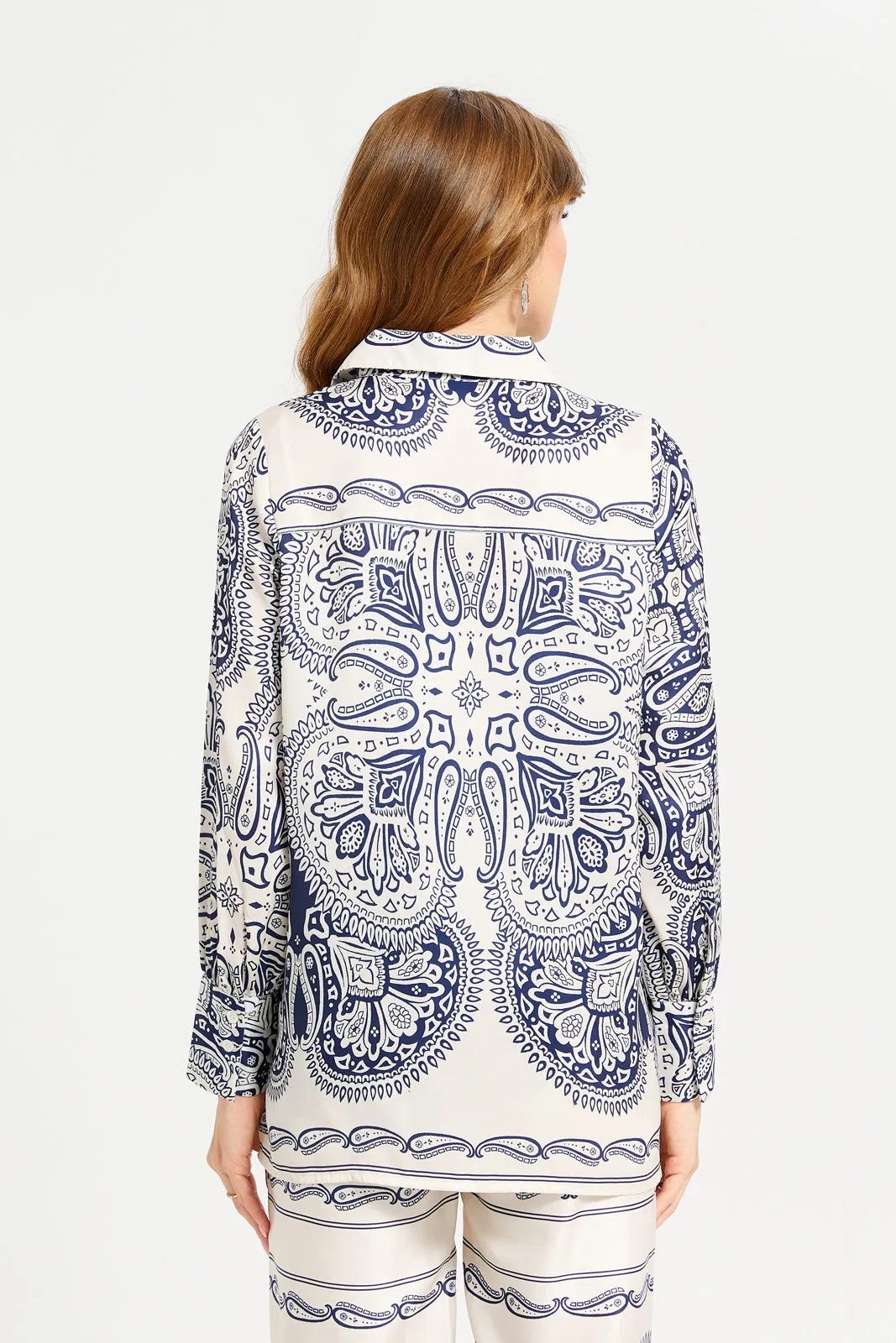 Women White Printed Collared Blouse sold by Redtag product image thumbnail 3