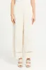 Women Beige Embellished Wide Leg Trouser sold by Redtag