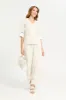 Women Beige Embellished Wide Leg Trouser sold by Redtag
