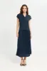 Women Navy Plain Drop Shoulder Jersey Top sold by Redtag