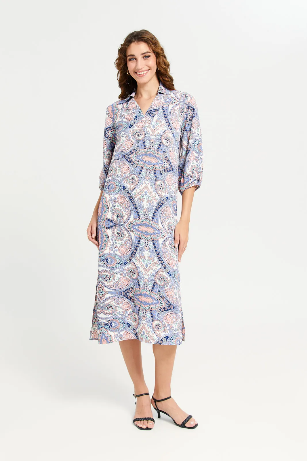 Women Assorted Long Sleeve Kaftan Printed Dress sold by Redtag