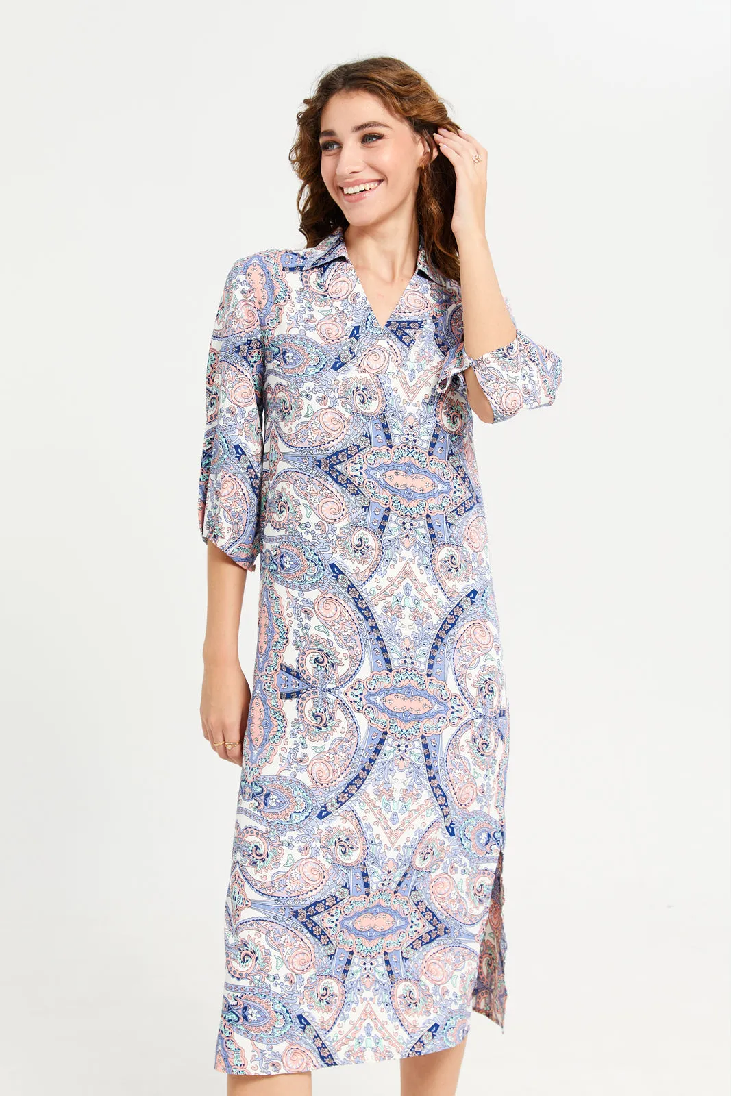 Women Assorted Long Sleeve Kaftan Printed Dress sold by Redtag product image thumbnail 2