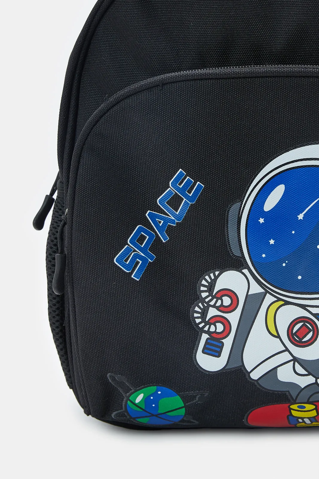 Boys Black Printed Backpack sold by Redtag product image thumbnail 3