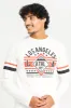 Men White Printed Long Sleeve T-shirt sold by Redtag