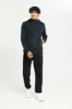 Men Black Hooded Zip-Through Sweatshirt sold by Redtag