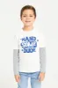 Boys White And Blue Handsome Print T-Shirt sold by Redtag