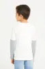 Boys White And Blue Handsome Print T-Shirt sold by Redtag
