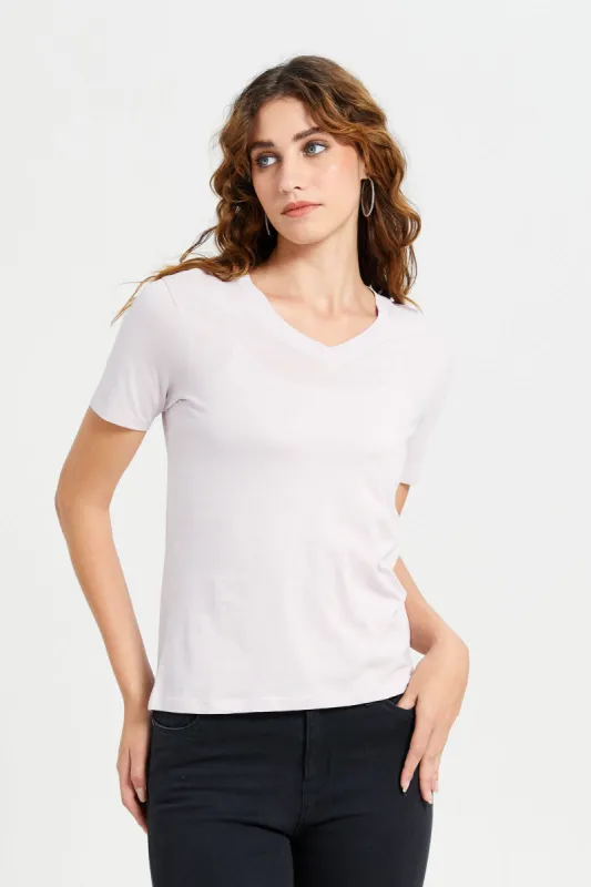 Women Lilac Basic T-Shirt sold by Redtag