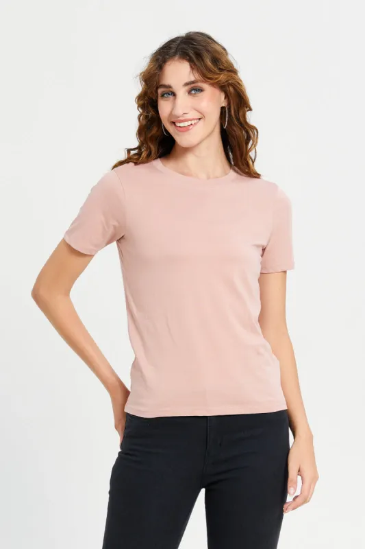 Women Pink Basic T-Shirt sold by Redtag