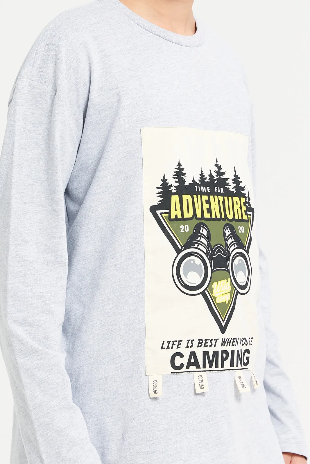 Senior Boys Grey Adventure Print T-Shirt sold by Redtag product image thumbnail 4