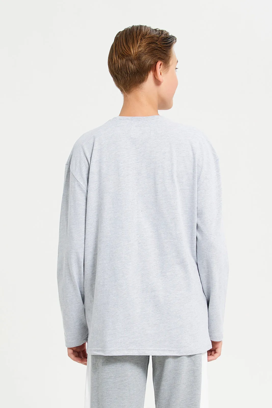 Senior Boys Grey Adventure Print T-Shirt sold by Redtag product image thumbnail 3