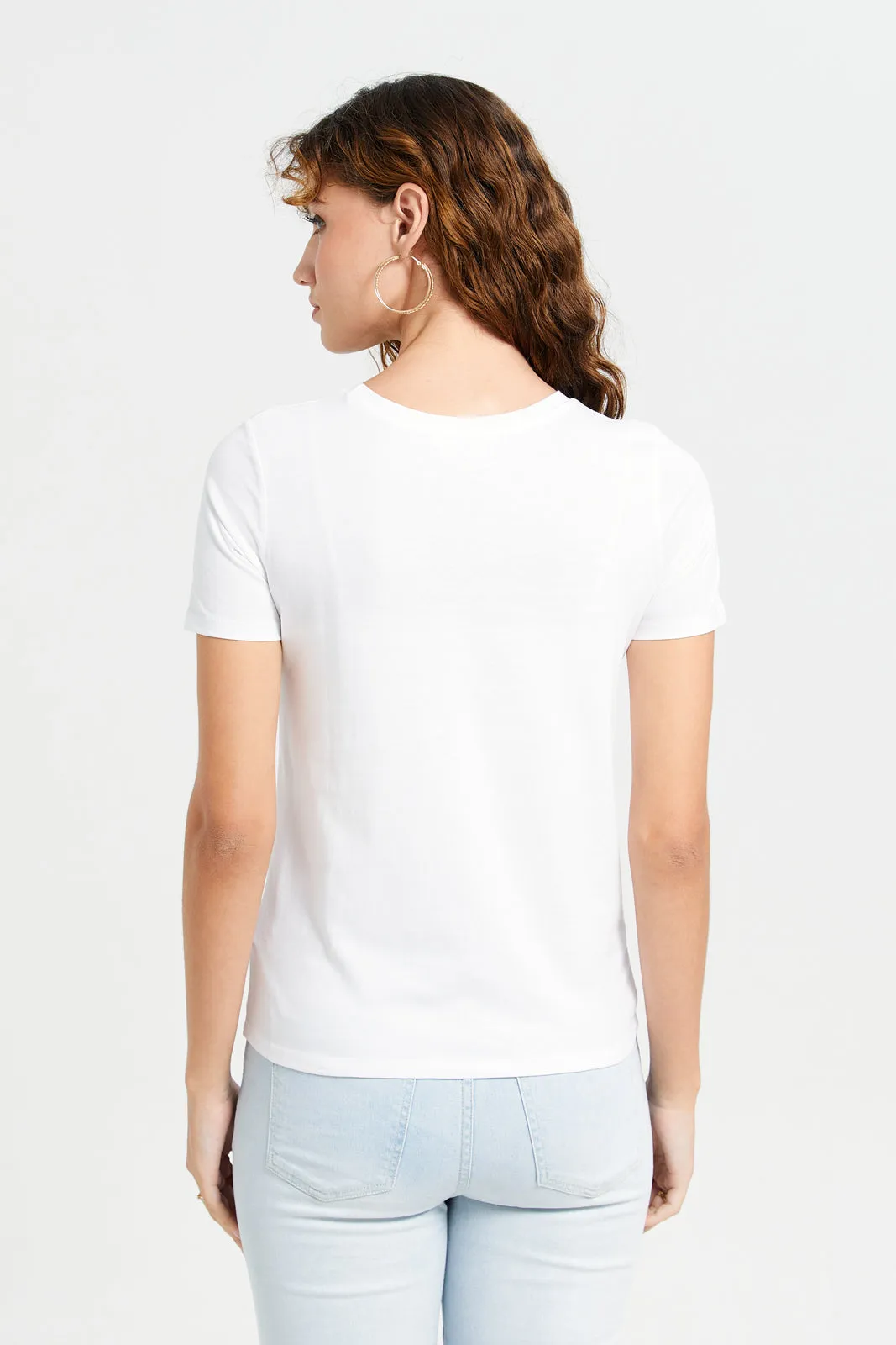 Women Ivory Italy Printed T-Shirt sold by Redtag product image thumbnail 3