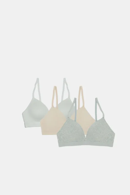 Women Assorted Padded Non-Wired Bra Set (Pack of 3) sold by Redtag