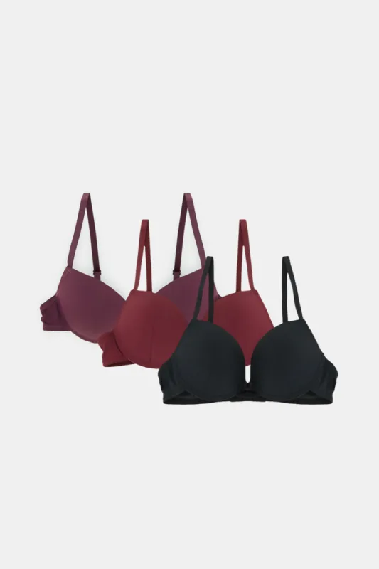 Women Assorted Push Up Bra Set (Pack of 3) sold by Redtag