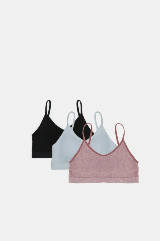 Women Assorted Solid Padded Comfort Bra Set (Pack of 3) sold by Redtag