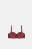 Women Pink And Burgundy Lace Balconette Bra Set (Pack of 2) sold by Redtag