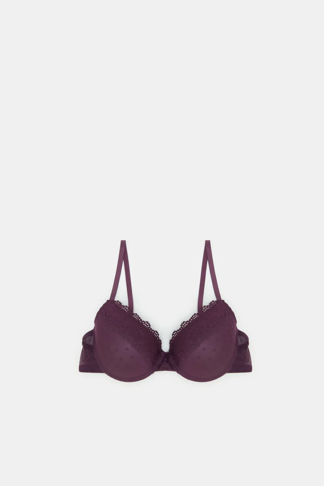Women Pink And Purple Dotted Mesh Plunge Bra Set (Pack of 2) sold by Redtag product image thumbnail 2