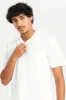 Men Ivory Jacquard Lounge Shirt sold by Redtag