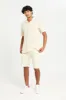 Men Beige Jacquard Lounge Short sold by Redtag