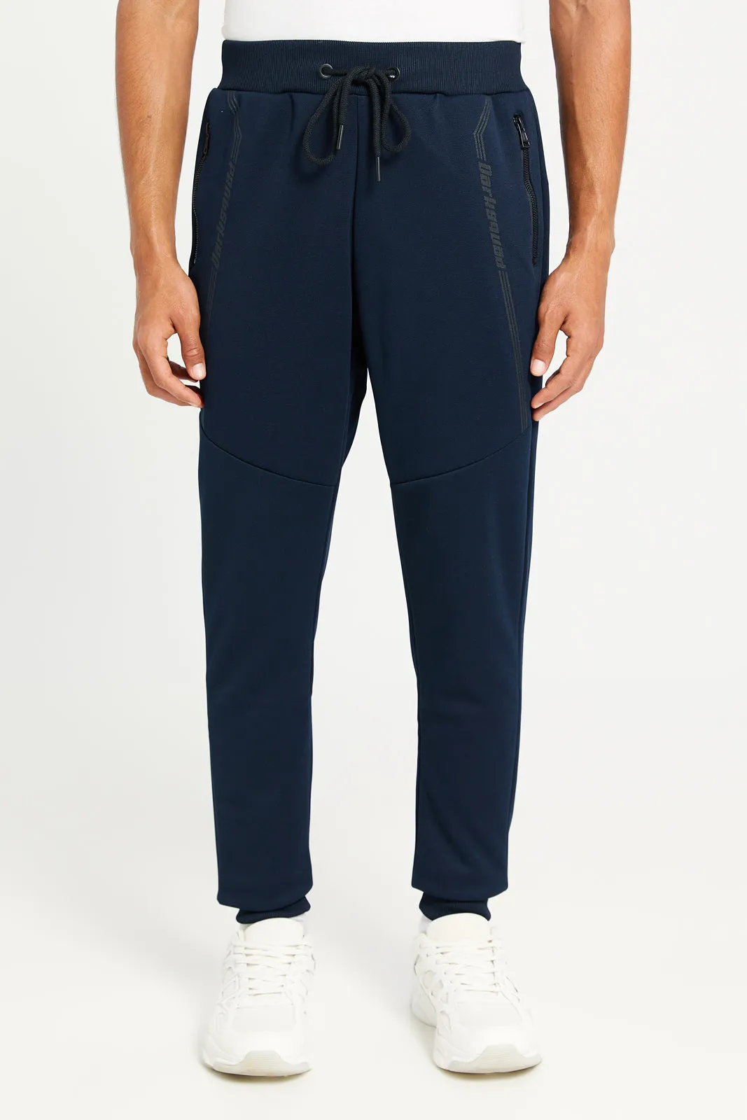Men Navy Athletic Track Pants sold by Redtag