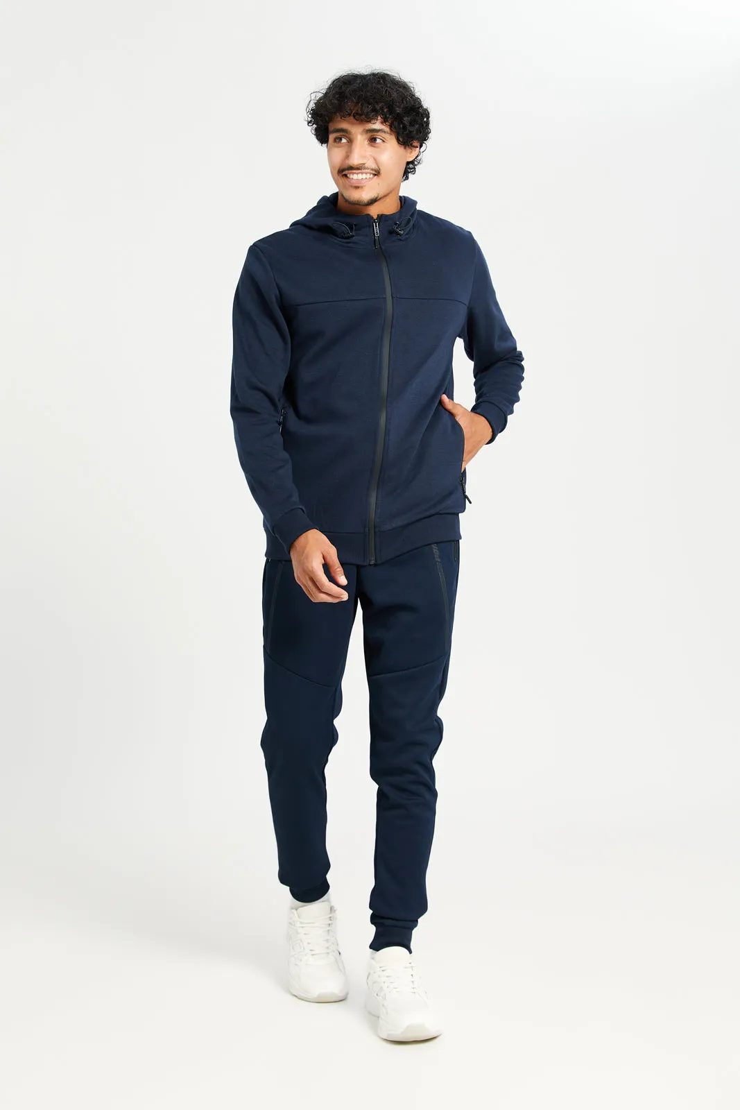 Men Navy Athletic Track Pants sold by Redtag product image thumbnail 2