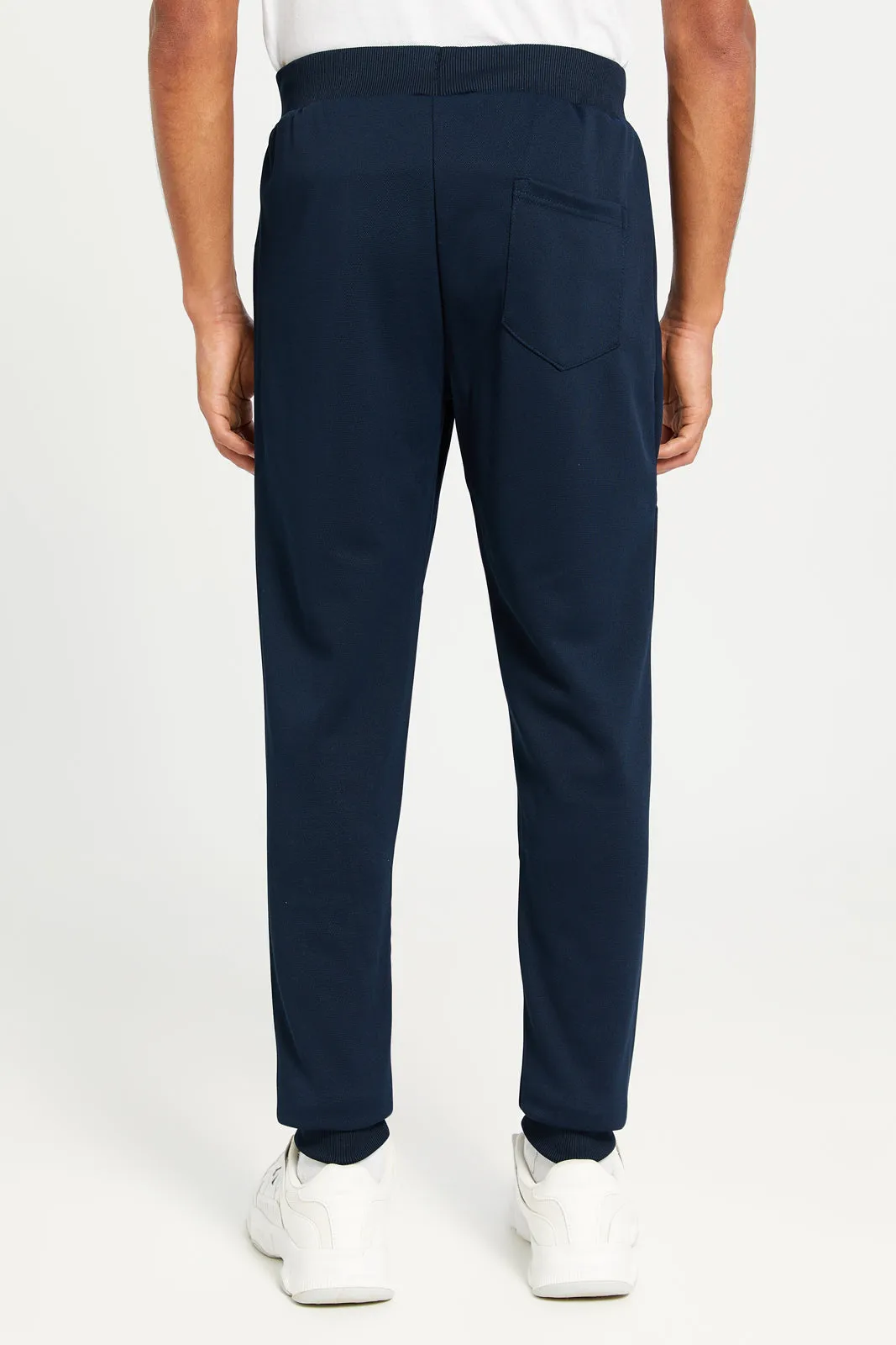 Men Navy Athletic Track Pants sold by Redtag product image thumbnail 3