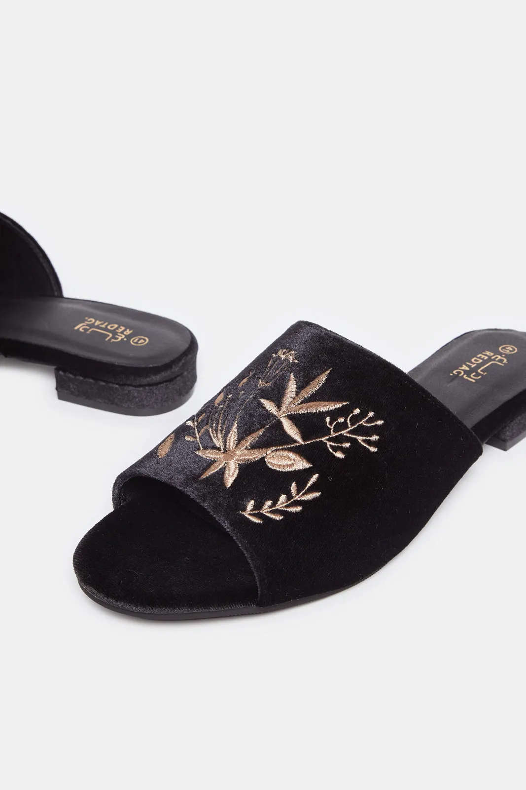 Women Black Embroidered Mule sold by Redtag product image thumbnail 3